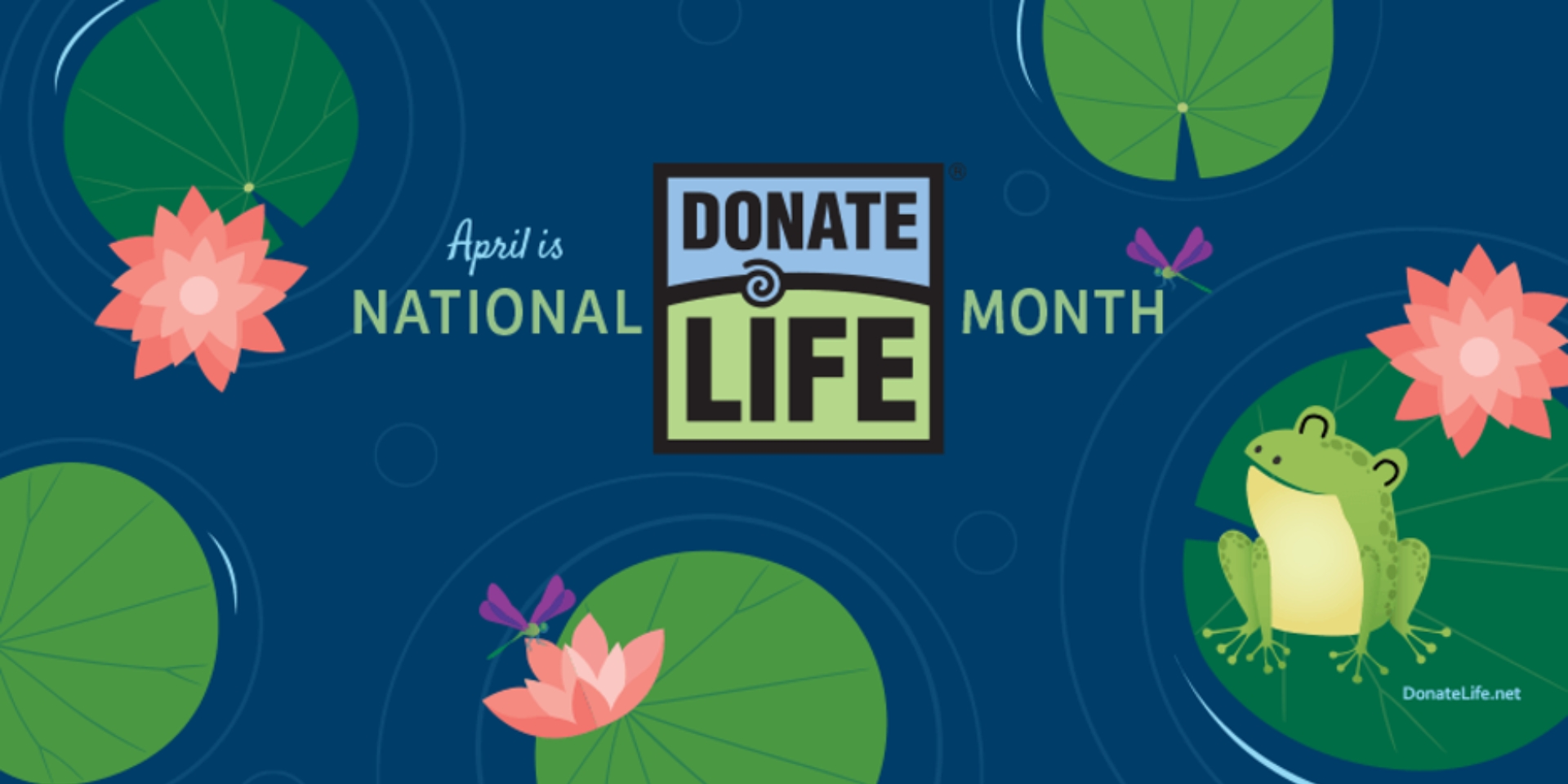 The image is the logo for National Donate Life Month.