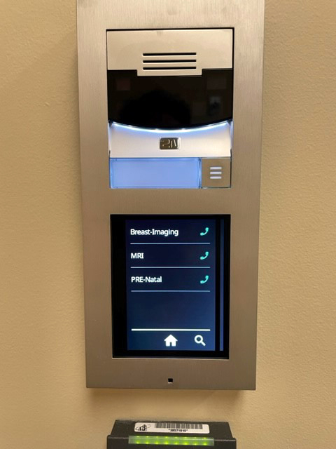 Close view of the intercom in the parking garage | Doylestown Health